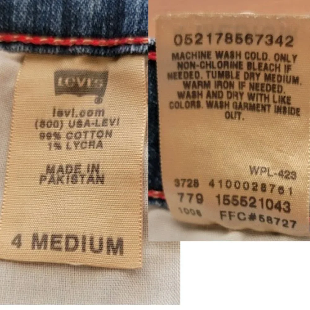 Levi's 550 Relaxed Boot Cut Jeans SZ 4 Excellent Shape! - Picture 10 of 12